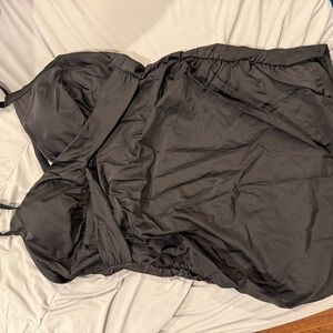 Pinkblush Black maternity tankini swim top